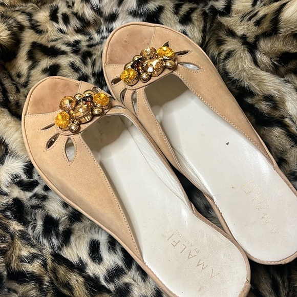 Gorgeous Bedazzled Jeweled Sandals Size 7 1/2 - Picture 2 of 5